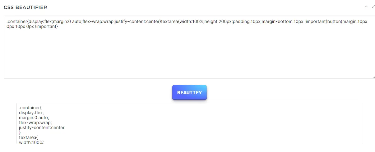 CSS Beautifier