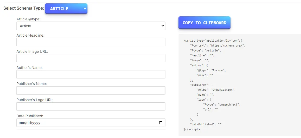 Schema Markup Generator