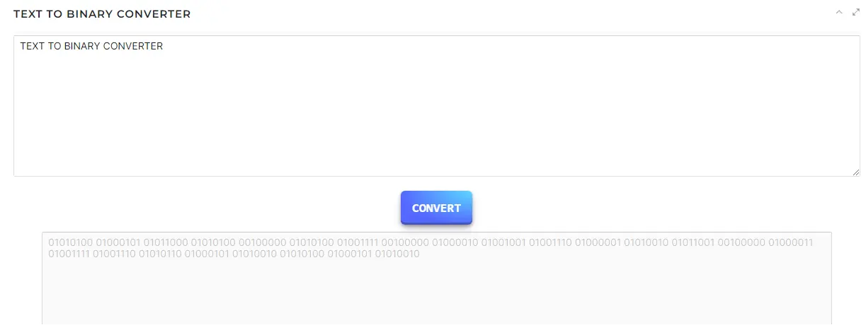 Text To Binary Convreter