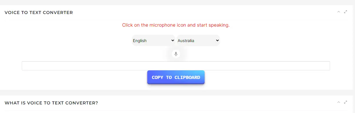 Voice To Text Converter